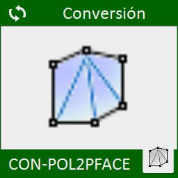 Convierte polilíneas en entidades de malla poligonal 3D.
