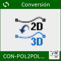Convierte entidades de polilínea 2D en polilíneas 3D