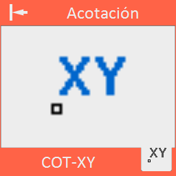 Acota las coordenadas XY de un punto.