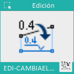 Cambia la elevación de las entidades marcando una entidad de texto con el valor de la nueva elevación.
