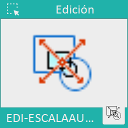 Escala todas las entidades seleccionadas tomando como pivote el centro de la caja máxima que los engloba.