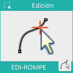 Rompe una entidad simplemente marcando un punto sobre ella.