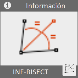 Calcula la bisectriz entre 2 entidades del dibujo.