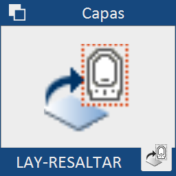 Resalta las entidades contenidas en la capa actual.