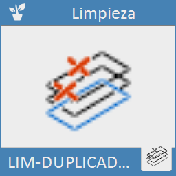 Este comando permite localizar todas las entidades duplicadas del dibujo. Una vez localizadas podemos indicar al programa que las borre, las seleccione, las pase a otra capa o simplemente que nos informe del número de entidades duplicadas que había en el dibujo.
