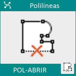Abre todas las polilíneas seleccionadas en el dibujo.
