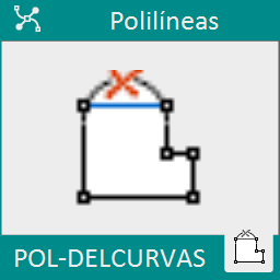 Quita la curvatura de las polilíneas seleccionadas con los vértices curvados.