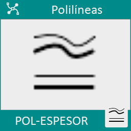 Cambia el espesor de todas las polilíneas seleccionadas.