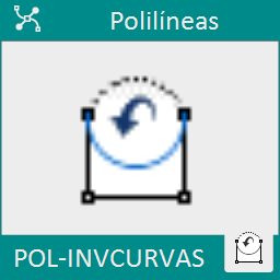 Invierte el sentido de los tramos curvos o de arco de una polilínea.