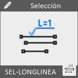 Selecciona aquellas entidades de líneas cuya longitud sea inferior o superio a un determinado valor.