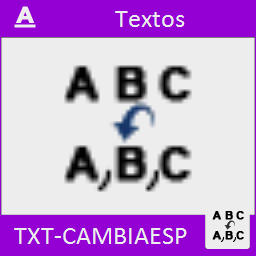 Cambia los espacios de un texto con un carácter indicado por el usuario.