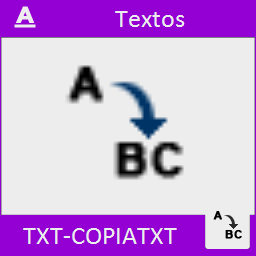 Coge el valor de texto de una entidad y lo coloca en el resto de textos marcados.