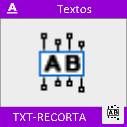 Recorta todas las entidades que están alrededor de una entidad de texto.