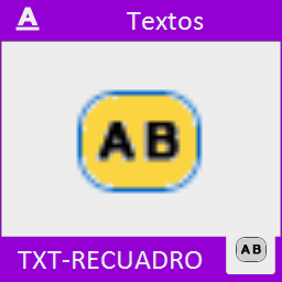 Recuadra textos del dibujo con múltiples posibilidades (bordes redondeados, sombras, etc.)