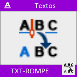 Rompe una entidad de texto en 2 textos marcando un punto.