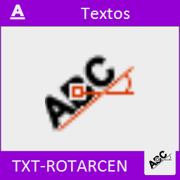 Rota todos los textos seleccionados tomando como centro de giro el punto medio de cada texto.