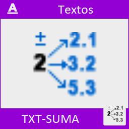 Permite multiplicar, dividir, sumar o restar un determinado valor al texto de todas las entidades de texto