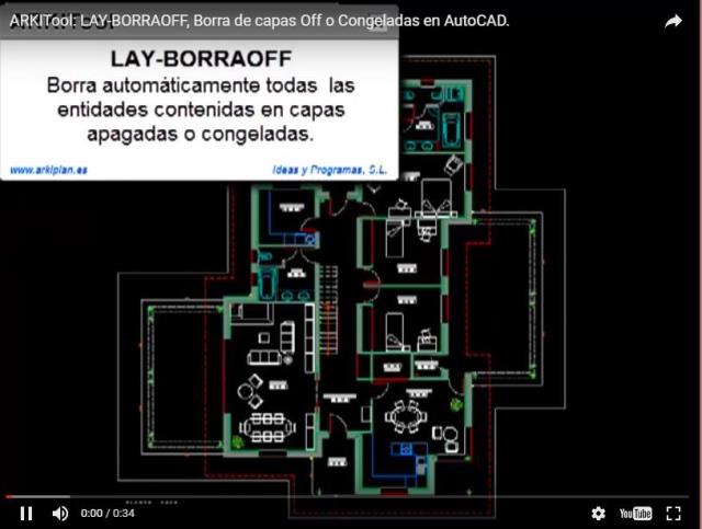 Borra automáticamente todas las entidades contenidas en capas que estén apagadas o congeladas.