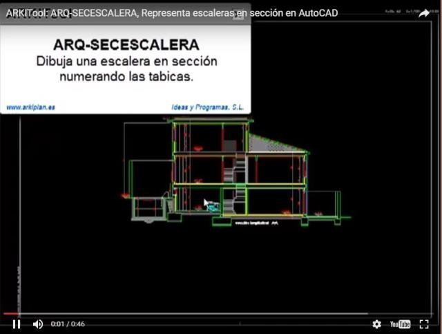 Dibuja una escalera sencilla en sección, numerando las tabicas.