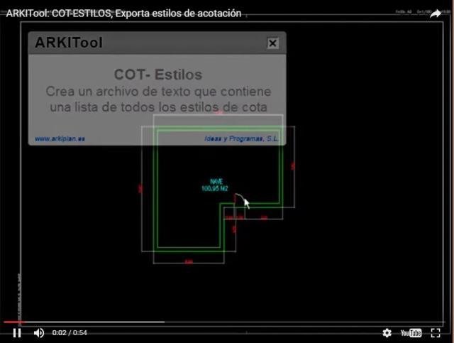 Crea un archivo de texto que contiene una lista de todos los estilos de cota.