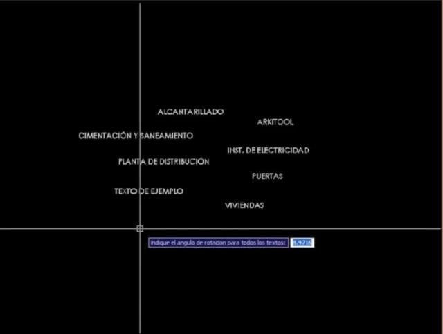 Rota todos los textos seleccionados tomando como centro de giro el punto medio de cada texto.